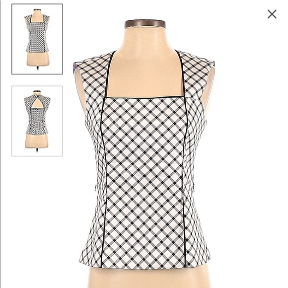 White House Black Market Tops - White House Black Market Plaid Top